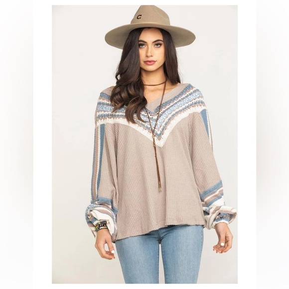 FREE PEOPLE ⭐️Copenhagen Pebble combo thermal top - Picture 5 of 9